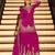 Rani pink chinon free size stitched suit with embroidery beats work