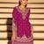 Rani pink chinon free size stitched suit with embroidery beats work