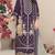 Violet fox georgette semi stitched suit with embroidery & khatli work
