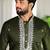 Mahendi color stylish cotton fabric ethnic traditional rich kurta payjama for men