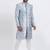 blue jacquard silk premium designer festive wear indo western set