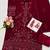 Maroon fox georgette semi stitched suit with embroidery & khatli work