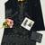 Black fox georgette semi stitched suit with embroidery & khatli work