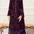 Purple fox georgette semi stitched suit with embroidery & khatli work