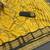 Mustard blended cotton embroidered zari work saree with blouse