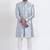 blue jacquard silk premium designer festive wear indo western set