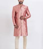 Multi jacquard silk premium designer festive wear indo western set