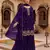 Violet fox georgette semi stitched suit with embroidery & sequence work