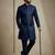Navy blue donier jacquard premium designer festive wear indo western set
