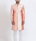 Multi jacquard silk premium designer festive wear indo western set