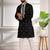 Black color stylish cotton fabric ethnic traditional rich kurta payjama for men