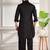 Black color cotton satin fabric beautiful solid festive special kurta payjama