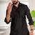Black color cotton satin fabric beautiful solid festive special kurta payjama