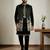 Black doniyar shatin premium designer festive wear indo western set
