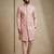 Light pink donier jacquard premium designer festive wear indo western set