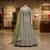 Green net semi stitched anarkali suit with embroidery & diamond work