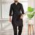 Black color cotton satin fabric beautiful solid festive special kurta payjama