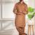 Brown color cotton satin fabric beautiful solid festive special kurta payjama