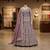 Lavender net semi stitched anarkali suit with embroidery & diamond work