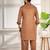 Brown color cotton satin fabric beautiful solid festive special kurta payjama