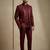 Dark maroon premium designer festive wear indo western set