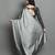 Grey satin plain zari work saree with blouse