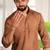 Brown color cotton satin fabric beautiful solid festive special kurta payjama