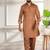 Brown color cotton satin fabric beautiful solid festive special kurta payjama