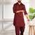 Maroon color cotton satin fabric beautiful solid festive special kurta payjama