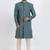 Green cotton silk jacquard premium designer festive wear indo western set