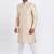 Gold jacquard silk premium designer festive wear indo western set