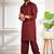 Maroon color cotton satin fabric beautiful solid festive special kurta payjama