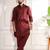 Maroon color cotton satin fabric beautiful solid festive special kurta payjama