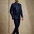 Navy blue premium designer festive wear indo western set