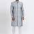 Grey jacquard silk premium designer festive wear indo western set