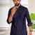 Blue color cotton satin fabric beautiful solid festive special kurta payjama