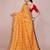 Yellow blended cotton woven zari work saree with blouse