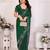 Green pure silk woven zari work saree with blouse