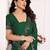 Green pure silk woven zari work saree with blouse