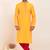 Yellow banarsi dhupion  silk-thread work premium designer festive wear kurta pyjama set