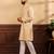 Gold color cotton fabric stylish fancy partywear kurta payjama for men's