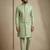 green donier jacquard premium designer festive wear indo western set
