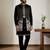 Black doniyar shatin premium designer festive wear indo western set