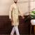 Multy color art silk fabric stylish fancy partywear kurta payjama for men's