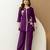 Purple Soft Viscose Kurta Top with Pants Casual Office Wear Co Ord Set For Women