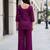 Purple Soft Viscose Kurta Top with Pants Casual Office Wear Co Ord Set For Women