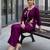 Purple Soft Viscose Kurta Top with Pants Casual Office Wear Co Ord Set For Women