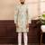 Multicolor art silk fabric stylish fancy partywear kurta payjama for men's