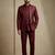 Dark maroon premium designer festive wear indo western set