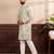 Multicolor art silk fabric stylish fancy partywear kurta payjama for men's